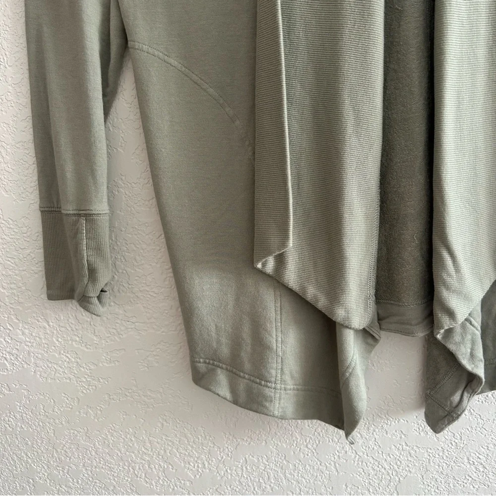Athleta Nirvana Pranayama Minimalistic Mint Green Wrap Tencel Modal Cardigan - Picture 8 of 13